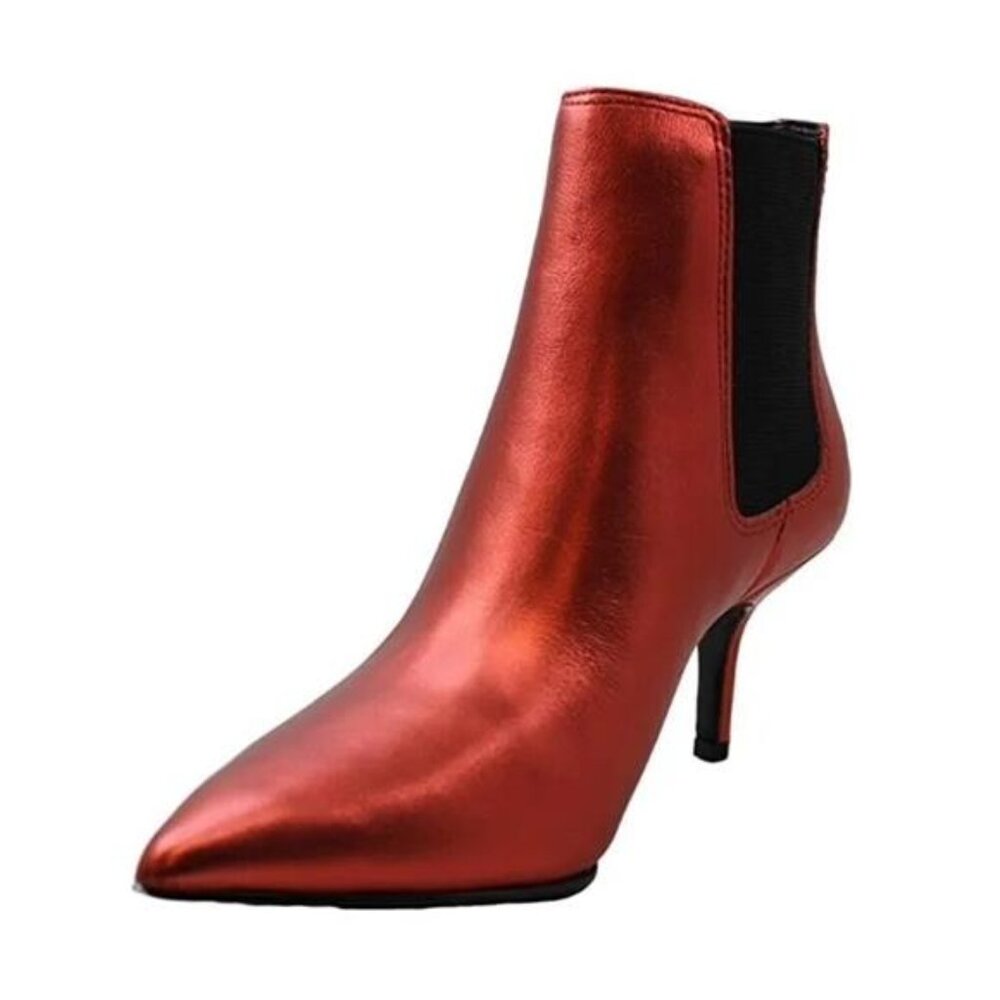 NEW Vince Camuto Arlo 01 Flame Black Heeled Chelsea Ankle Boot Women's 5.5